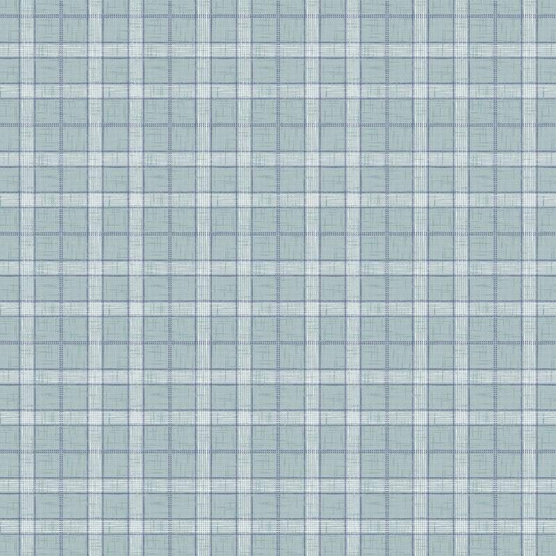 Duckegg Blue Woven Check Vinyl Oilcloth Tablecloth