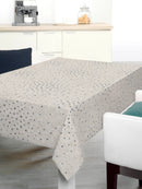 Scattered Little Daisies Blue PVC Vinyl Oilcloth Tablecloth