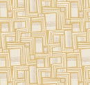 Retro Weave Ochre Vinyl Oilcloth Tablecloth