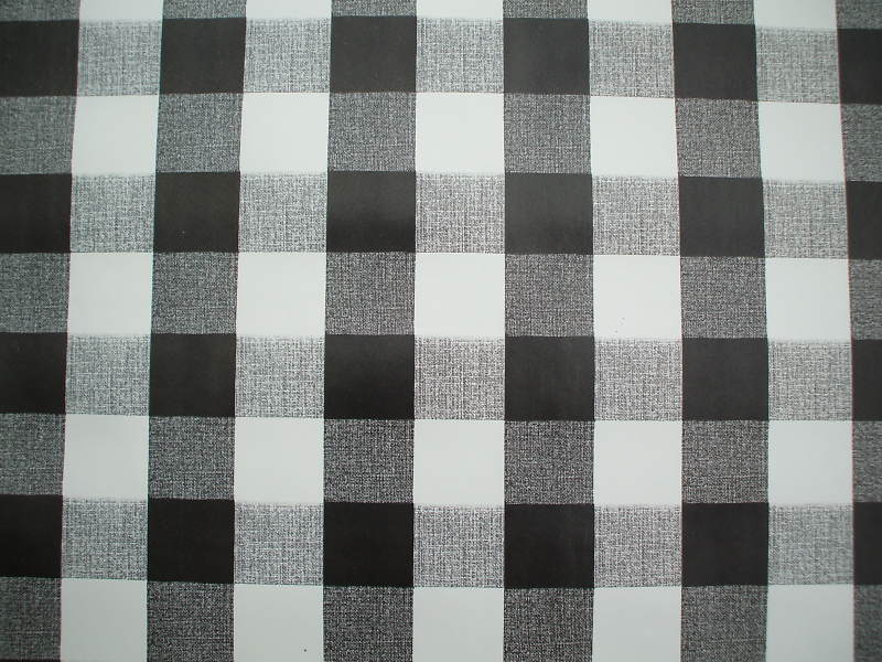Black 25mm Gingham PVC Vinyl Wipe Clean Tablecloth 160cm x 140cm Warehouse Clearance