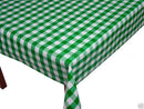 25mm Green Gingham PVC Vinyl Wipe Clean Tablecloth  160cm x 140cm Warehouse Clearance