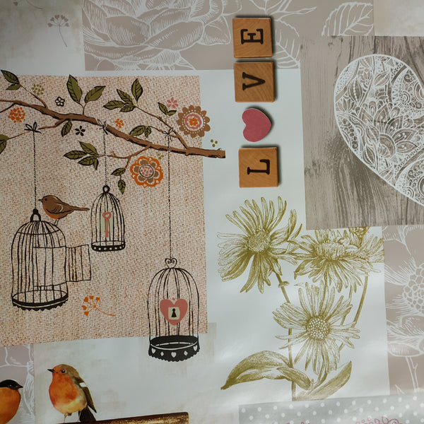Love Birds PVC Vinyl Wipe Clean Tablecloth  110cm x 140cm Warehouse Clearance