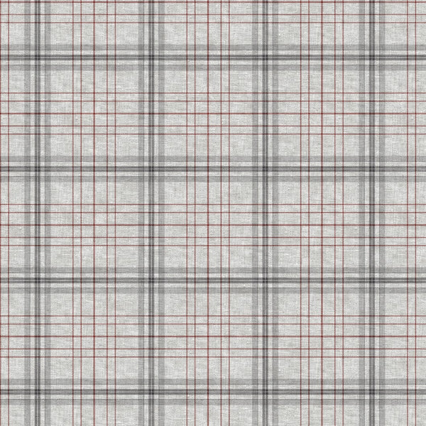 Grey Plaid Tartan  vinyl tablecloth OVAL 220cm x 140cm-Warehouse Clearance