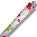 Bright Pink Flower Burst  PVC Vinyl Tablecloth 20 Metres x 140cm