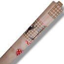 Patchwork Stag Taupe and Red  Gingham PVC Vinyl Tablecloth 20 Metres x 140cm