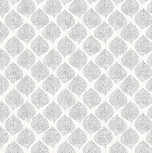 Autumn Leaves Grey Tex Vinyl Oilcloth Tablecloth