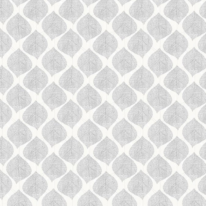 Autumn Leaves Grey Tex Vinyl Oilcloth Tablecloth