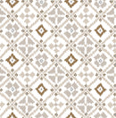 Diamond Beige Ikat Tiles Vinyl Oilcloth Tablecloth