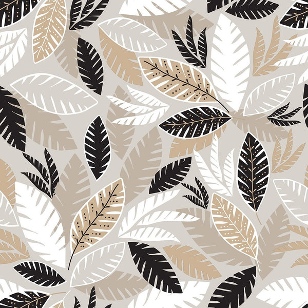 Taupe Jungle Vinyl Oilcloth Tablecloth