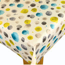 Paint Spots Teal Grey Lime Madura Oilcloth Tablecloth