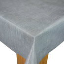 Grey Linen Look Smooth PVC Vinyl Wipe Clean Tablecloth  300cm x 140cm Warehouse Clearance