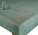 Linen Look Duckegg PVC Vinyl Wipe Clean Tablecloth 110cm x 140cm Warehouse Clearance