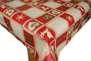 Christmas Squares Vinyl Tablecloth Roll 20 Metres x 140cm