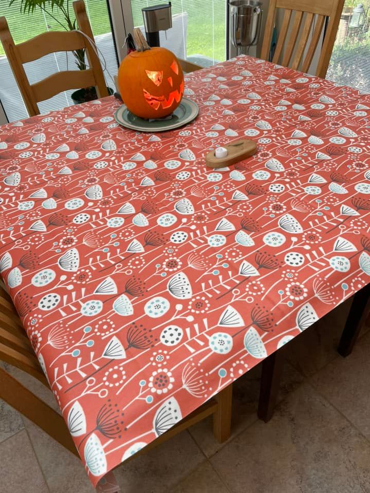 Fryetts Bergen Burnt Orange Oilcloth Tablecloth