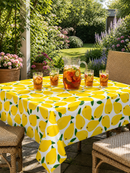 Large Lemons  Vinyl Tablecloth