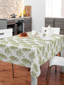 Green Tree Vinyl Oilcloth Tablecloth