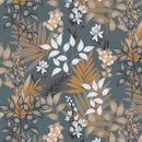 Teal Tropical Botanical Vinyl Oilcloth Tablecloth