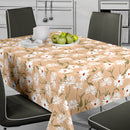 Daisy Meadow Sand Vinyl Oilcloth Tablecloth