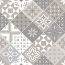 Melia Tiles Natural Vinyl Oilcloth Tablecloth