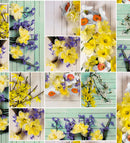 Daffodils and Bluebells Vinyl Tablecloth