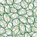 Squiggles Green Tex Vinyl Tablecloth