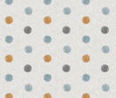 Harbour Dots Ochre and Grey Vinyl Oilcloth Tablecloth