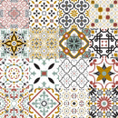 Spanish Tiles Brick Vinyl Oilcloth Tablecloth