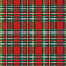 Highland Coastal Tartan Check Red Vinyl Oilcloth Tablecloth