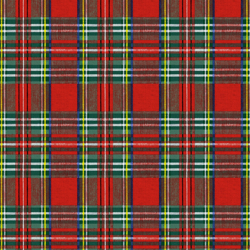 Highland Coastal Tartan Check Red Vinyl Oilcloth Tablecloth