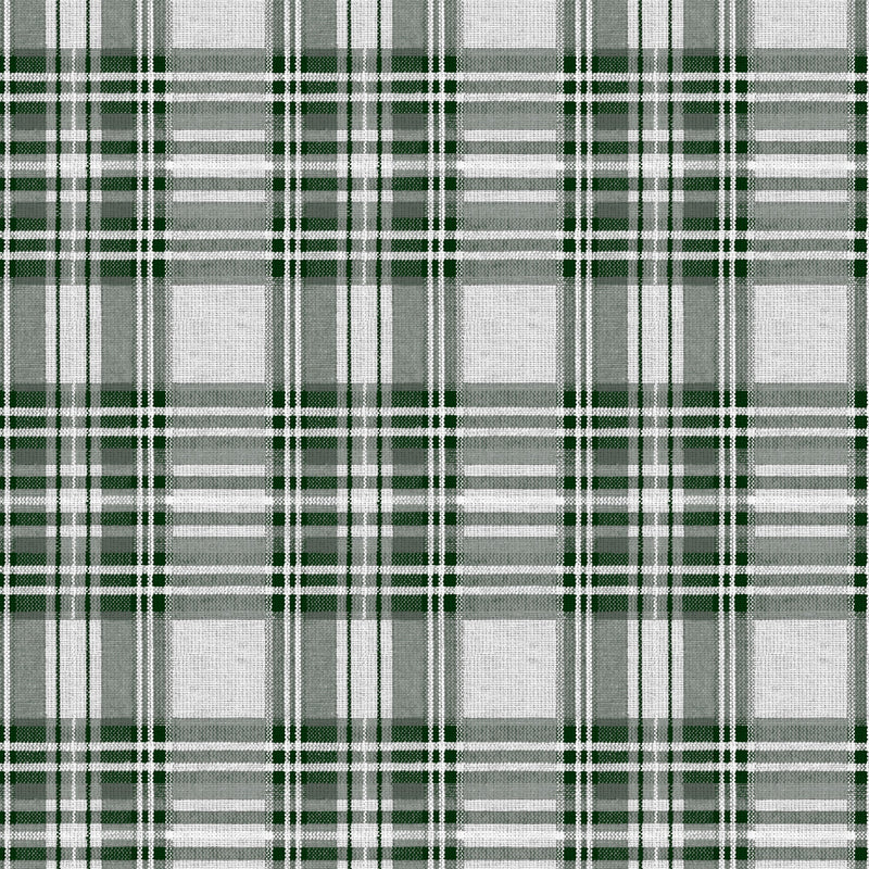 Highland Coastal Tartan Check Green Vinyl Oilcloth Tablecloth