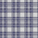 Highland Coastal Tartan Check Blue Vinyl Oilcloth Tablecloth