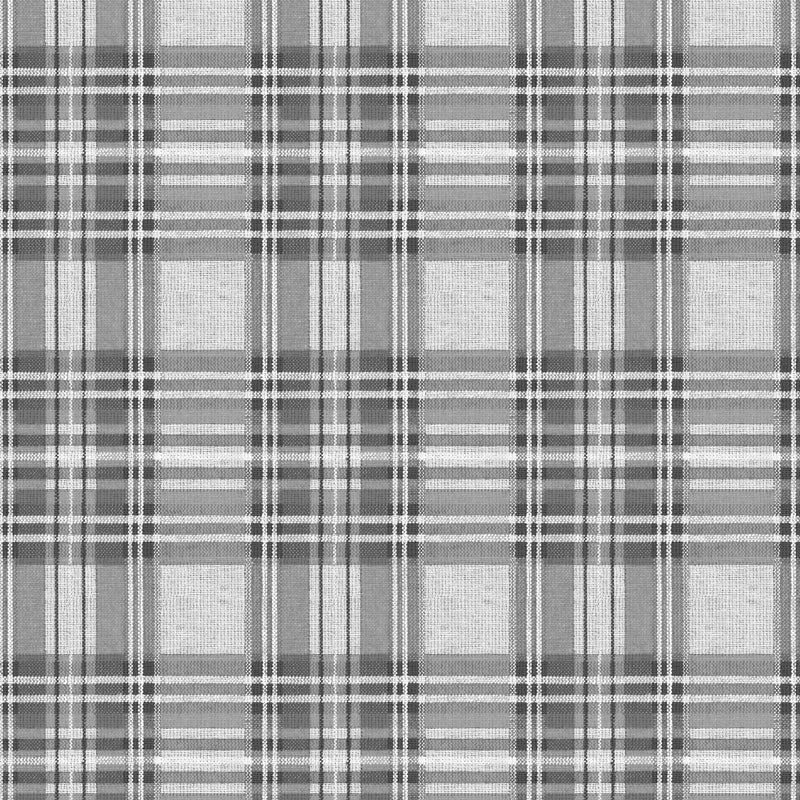 Highland Coastal Tartan Check Grey Vinyl Oilcloth Tablecloth