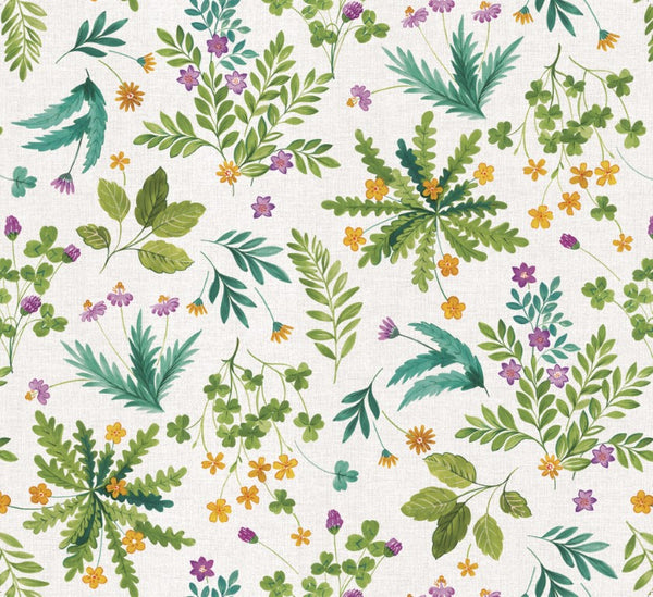 Lush Greenery Tex Vinyl Oilcloth Tablecloth