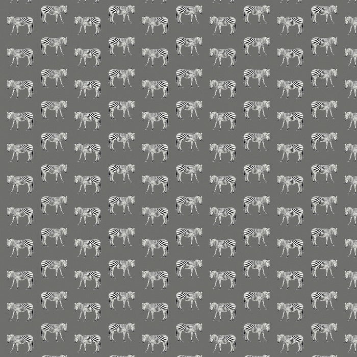 Zebra Reserve Design Charcoal Oilcloth Tablecloth