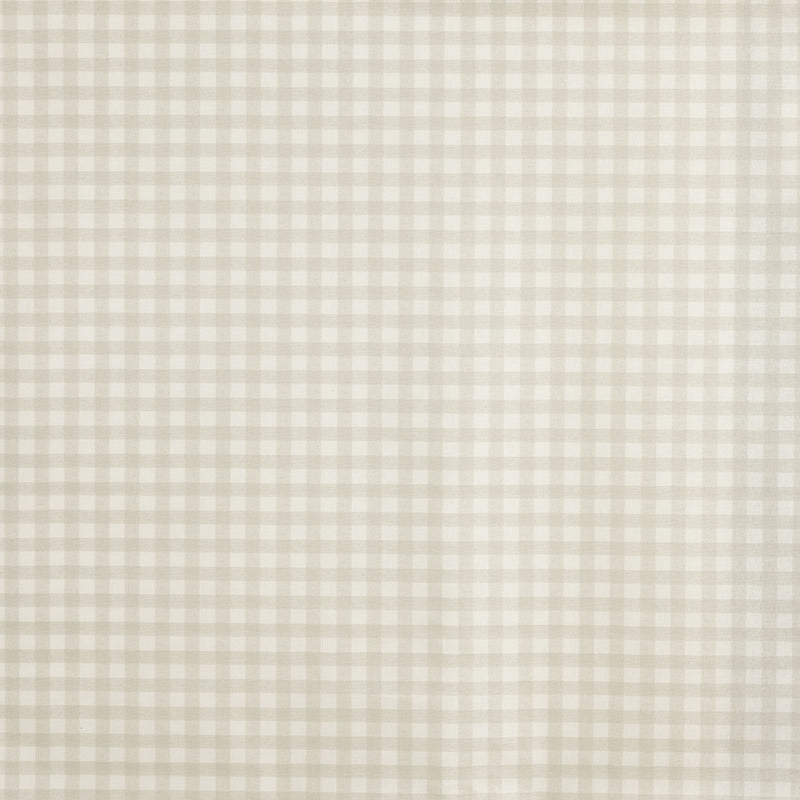 Gingham Check Beige Cotton Oilcloth Tablecloth