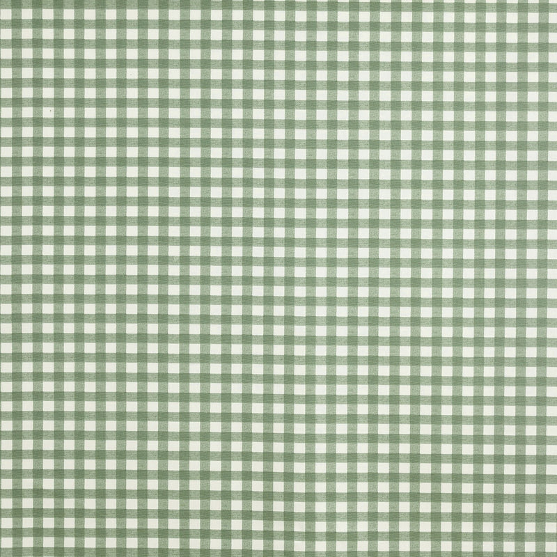 Gingham Check Olive Green Cotton  Oilcloth Tablecloth