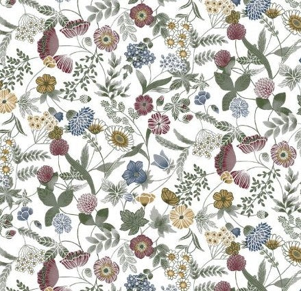 Rustic Country Flowers Vinyl Oilcloth Tablecloth