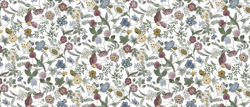Rustic Country Flowers Vinyl Oilcloth Tablecloth