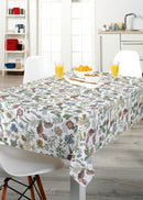 Rustic Country Flowers Vinyl Oilcloth Tablecloth