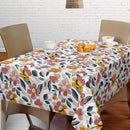 Large Bloom Floral Vinyl Oilcloth Tablecloth