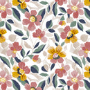 Large Bloom Floral Vinyl Oilcloth Tablecloth