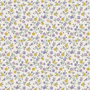 Ditsy Floral Vine Purple Vinyl Oilcloth Tablecloth