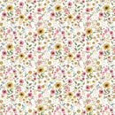 Summer Blooms  Vinyl Oilcloth Tablecloth