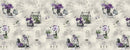 Jardin Purple Flower Garden PVC Vinyl Tablecloth 20 Metres Roll - Warehouse Clearance