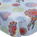 Dream Catcher Mandala Blue  Vinyl Tablecloth Roll 20 Metres x 140cm Full Roll