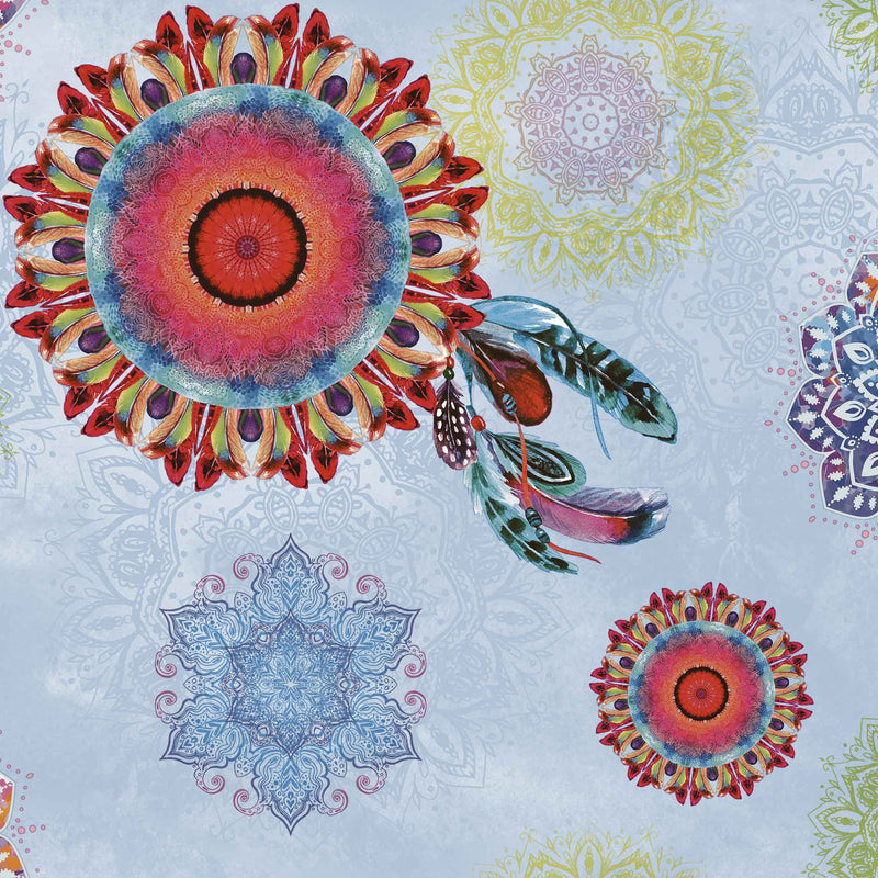 Dream Catcher Blue Vinyl Oilcloth Tablecloth