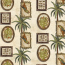 Palms and Parrots  PVC Vinyl Wipe Clean Tablecloth  140cm x 140cm Warehouse Clearance