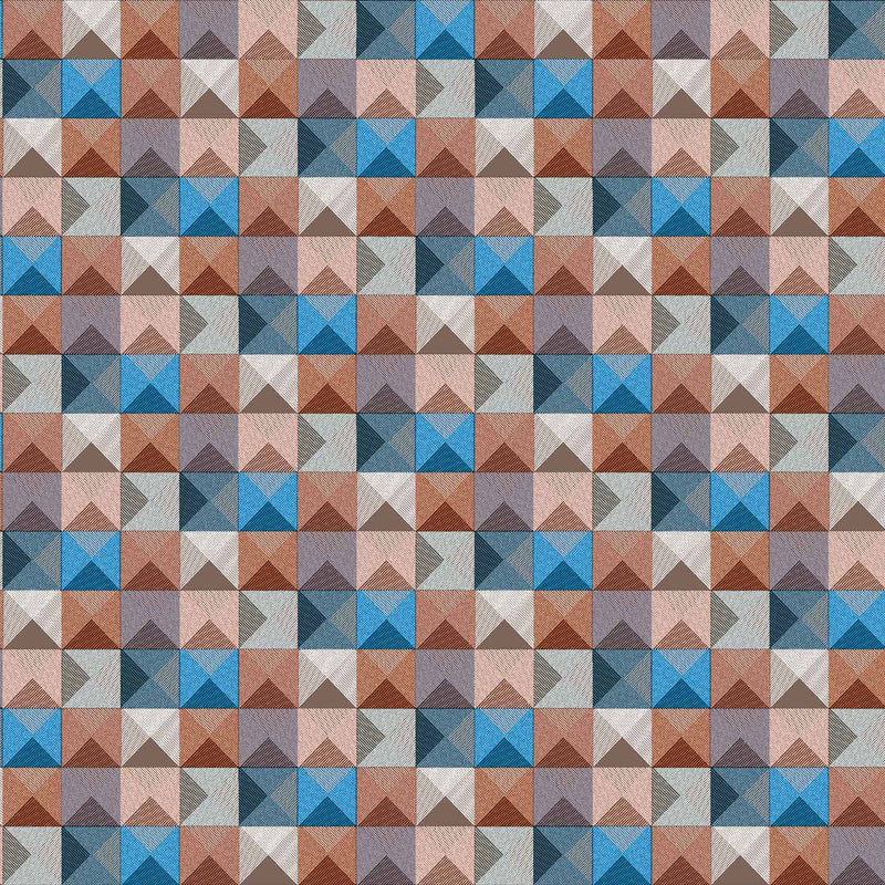 Giza Modern Geometric Multi Pastel PVC Vinyl Tablecloth 20 Metres Roll