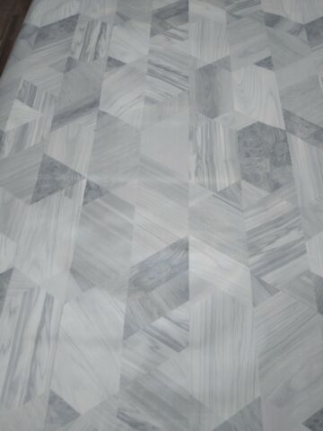 Grey Geometric Wood Effect PVC Tablecloth 20 Metres Roll