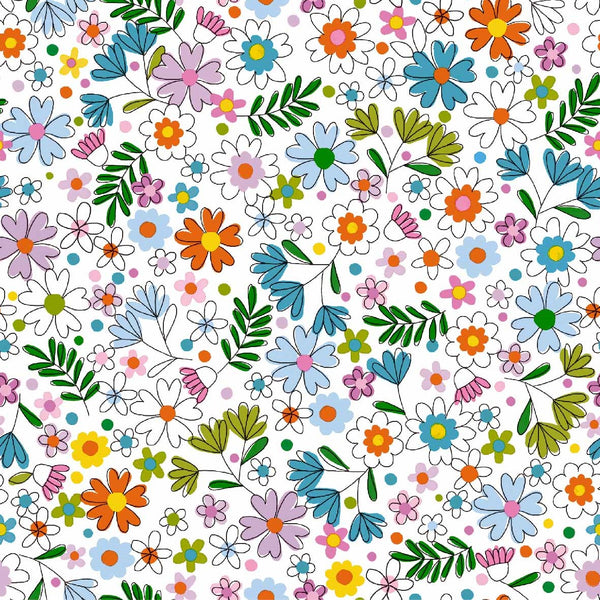 Bright Flowers Multi PVC Vinyl Wipe Clean Tablecloth  220cm x 140cm Warehouse Clearance
